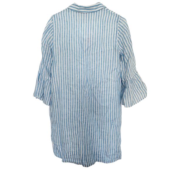 Lilly Pulitzer Jazmyn 3/4 Sleeve Linen Striped Mini Dress 0 Beach Nautical - Picture 2 of 9